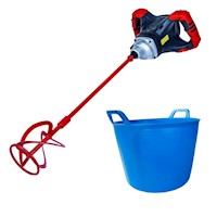 Taladro Mezclador 1400W + Balde Azul 40L Rubi CO-610005699-01